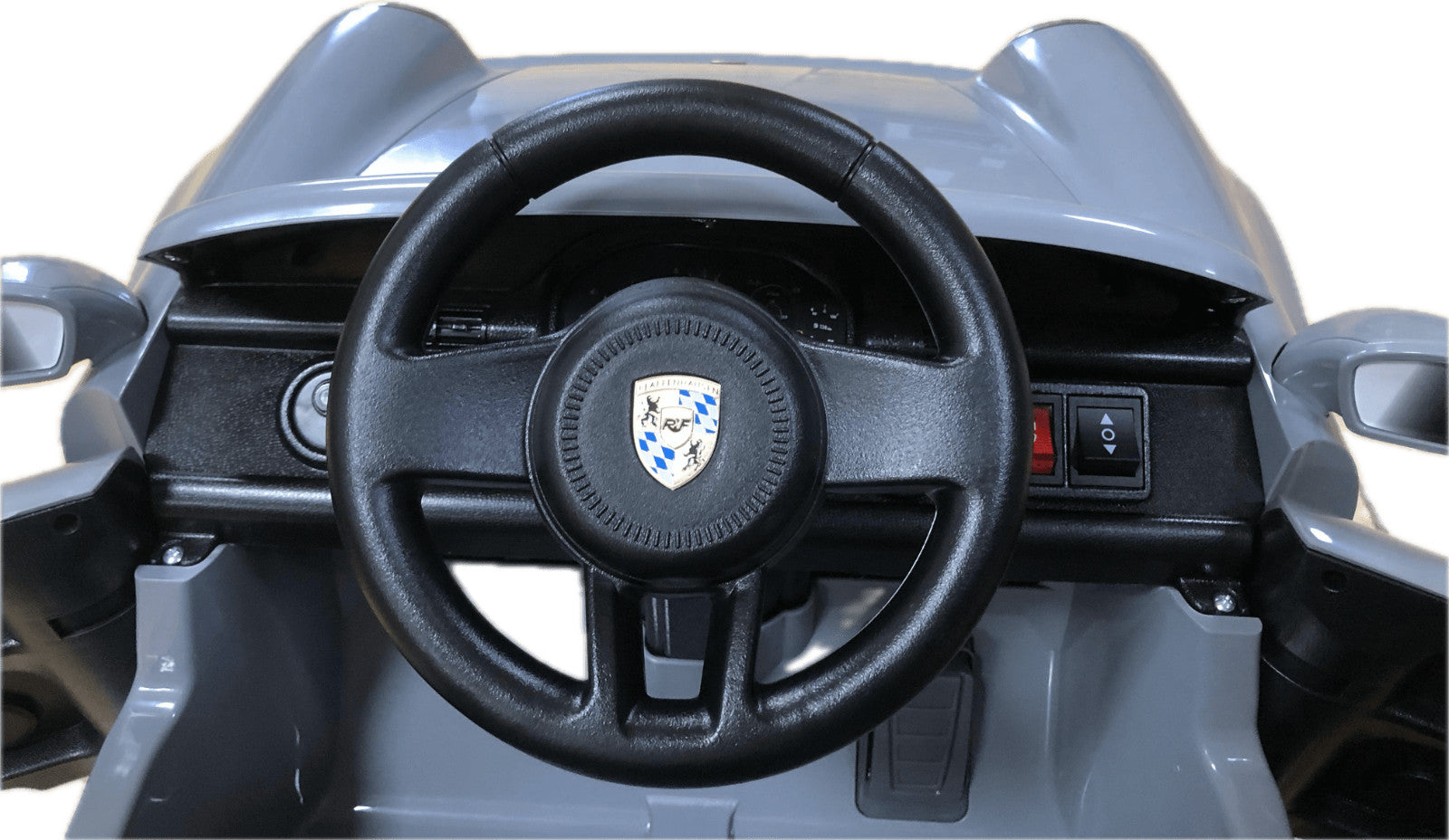 Kids Grey Porsche 911 Ride On Car Licensed RUF CTR 12v Battery Remote BT Stereo Children's Ride-On Car