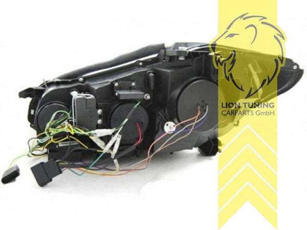 LT Pair Halogen LED DRL Halo Eye Headlights Mercedes W221 S-Kl 05-09 black LHD