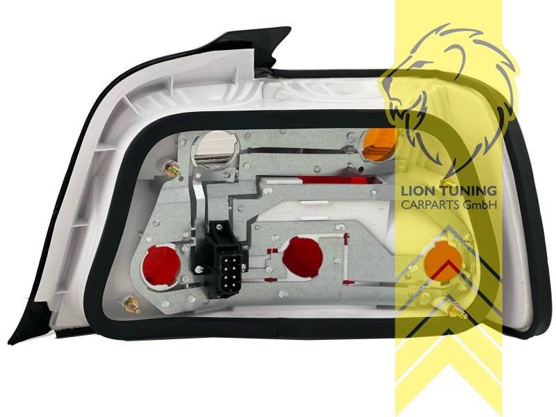 LT Pair Halogen Rear Lights Tail Lamps BMW E36 sedan white 90-98 LHD