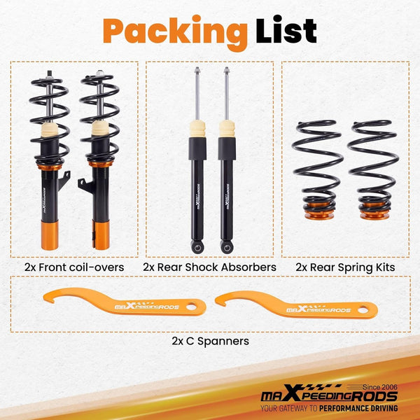 MXPR Coilovers Kit  Audi A3 8P 8PA 8P1 1.6TDi 1.9TDi 2.0TDi VW Golf 5 6 03-13