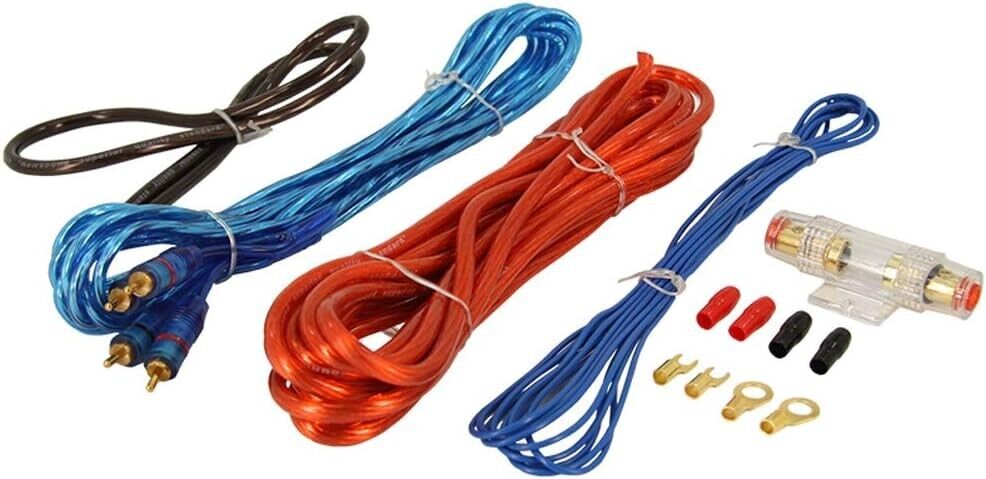 Auto-Style Car Audio Amp Sub Cable Kit 750W Power Ground RCA Remote Fuse Holder