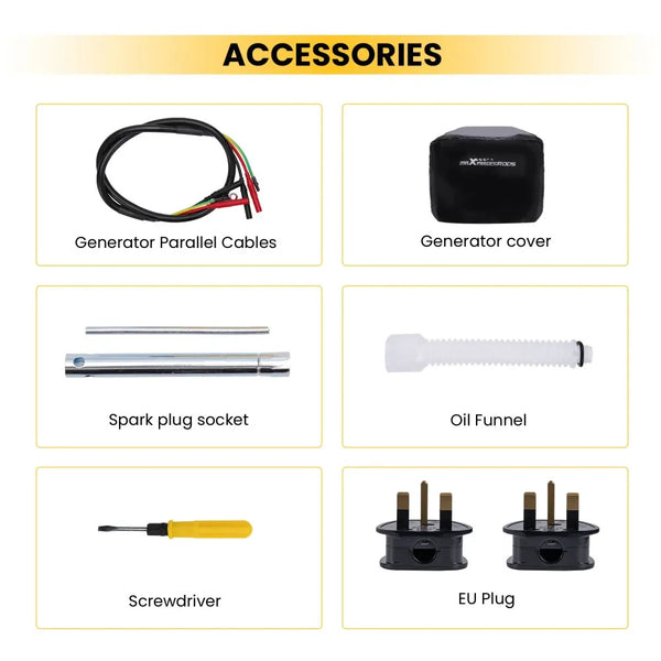 MXPR Super Quiet Portable Inverter Generator 2300W 4 Stroke Engine Camping