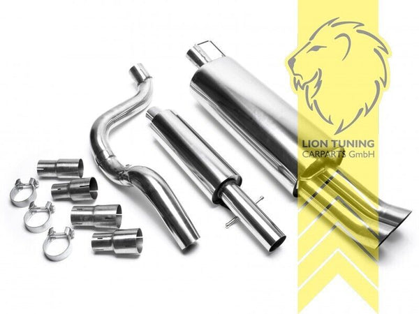 LT Stainless Steel Group A Sports Exhaust System Seat Leon 1M 2x76mm DTM