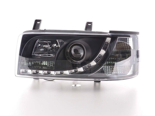 FK Set LED Devil Eye Projector Headlights VW Transporter T4 90-96 Black LHD