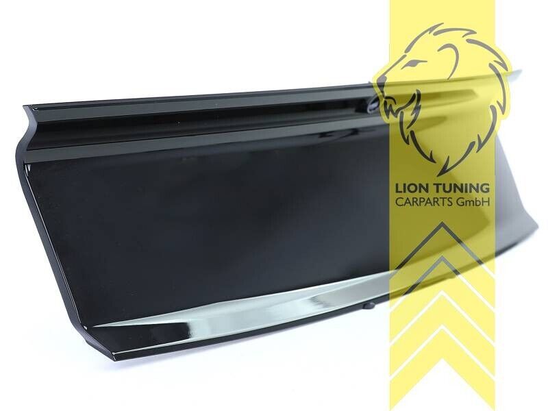 Rear Bumper Tailgate plate cover Ford Mustang 6 Coupe Cabrio glossy black 14-23