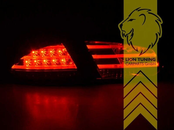 LT Pair LED DRL Lightbar Rear Tail Lights Seat Leon 1P Facelift 09-12 smoke LHD