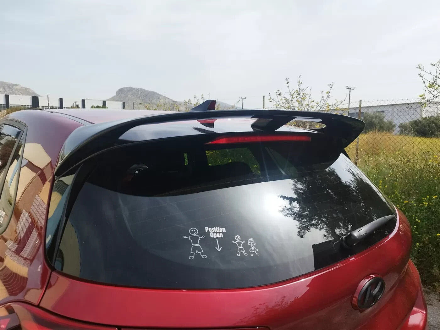 Motordrome Rear Wing Spoiler Hyundai i30 Mk3 Hatchback 2016+ Gloss Black