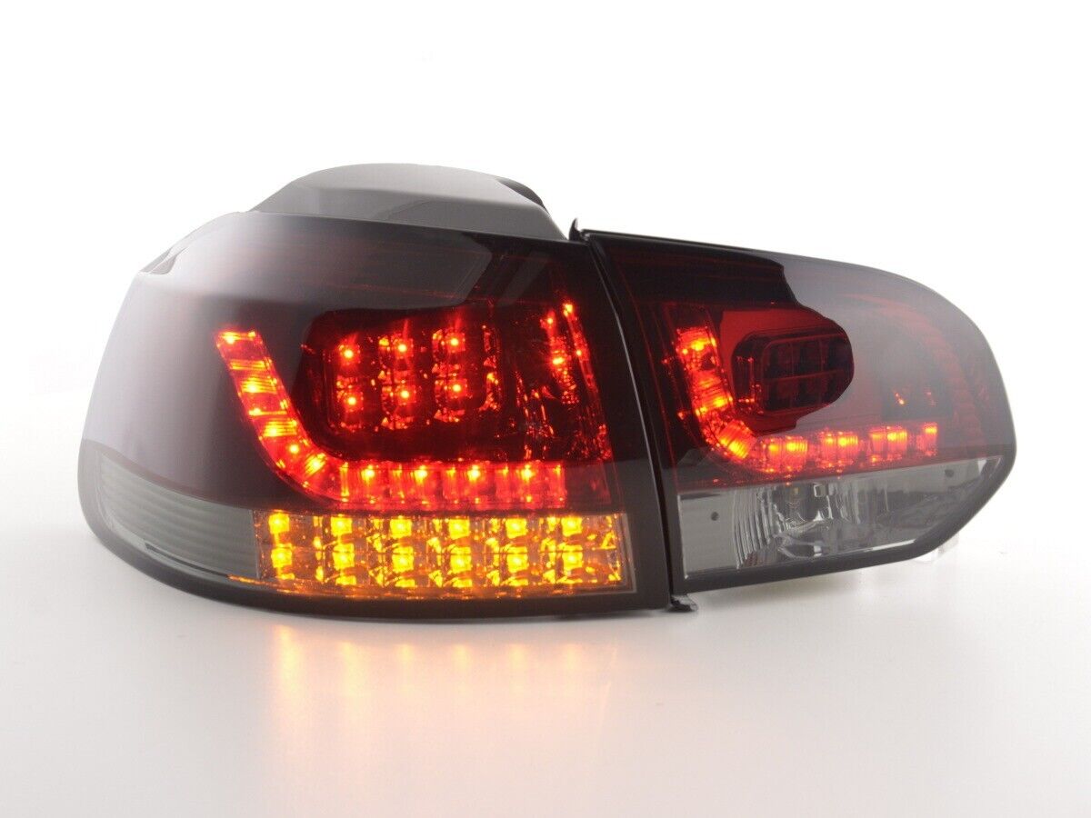 FK Pair VW GOLF 6 MK6 08-12 1K LED REAR LIGHTS Lightbar Tail Lamps Smoke RHD