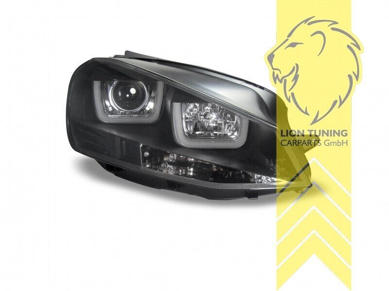 LT LED DRL Halo Headlights VW Golf 7 5G1 BE1 BA5 12-17 Limo Variant black LHD