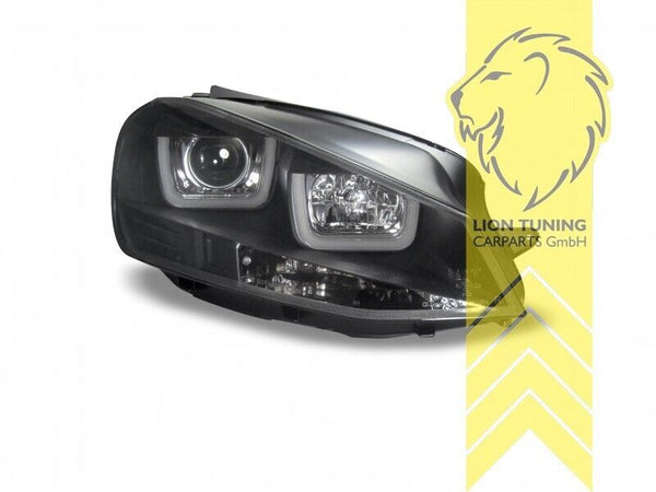 LT LED DRL Halo Headlights VW Golf 7 5G1 BE1 BA5 12-17 Limo Variant black LHD