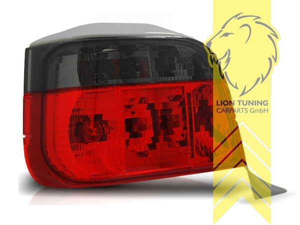 LT Pair LED DRL Lightbar Rear lights BMW E36 Touring red black smoke LHD