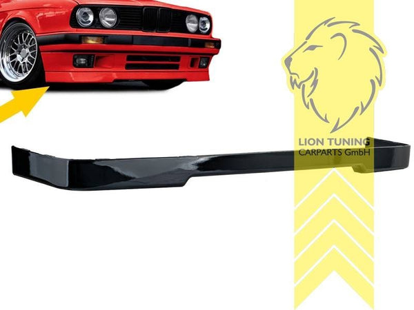 LT front bumper splitter glossy black BMW 3 Series E30 + 318is Sport 82-94 ABS