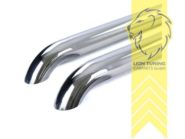 LT Side pipes sill protection polished stainless steel VW T5 T6 T6.1 SWB Van Bus