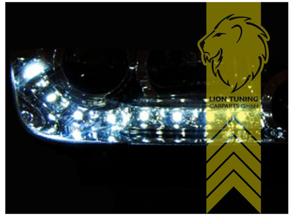 LT LED DRL Lightbar Halo Ring VW Bora Saloon Black 1J6 98-05 LHD