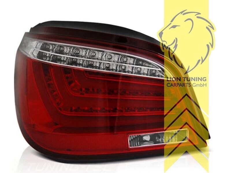 LT Pair LED REAR LIGHTS Lightbar DRL BMW 5-Series E60 Red Chrome 03-07 LHD