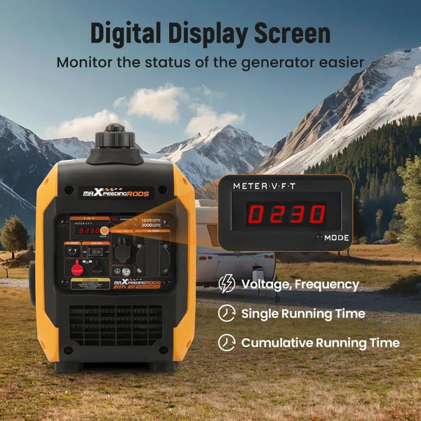 MXPR Generator Petrol Inverter 3500W Portable 22kg RV SUV Camping Home Backup