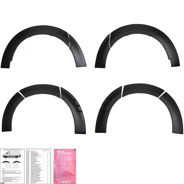 OW Fender Flares Wide Arch Kit FORD Transit Custom Mk2 2023+ ABE TUV Black ABS