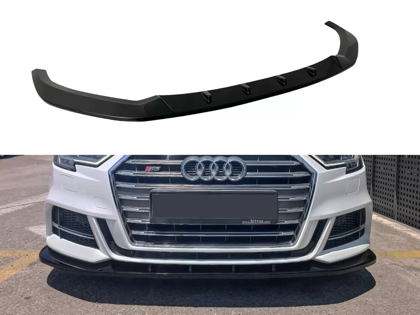 Motordrome Design Front Splitter Audi S3/  A3 S-Line 8V Facelift Sportback 16-19