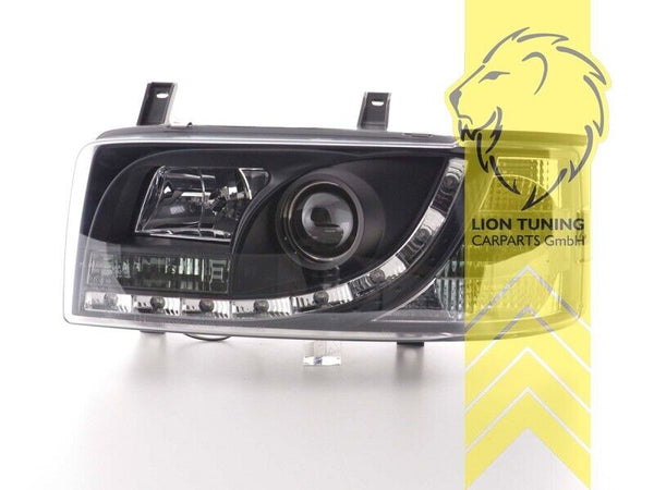 LT LED DRL Halo Angel Eye Headlights VW T4 Bus Multi Van Caravelle 90-03 LHD