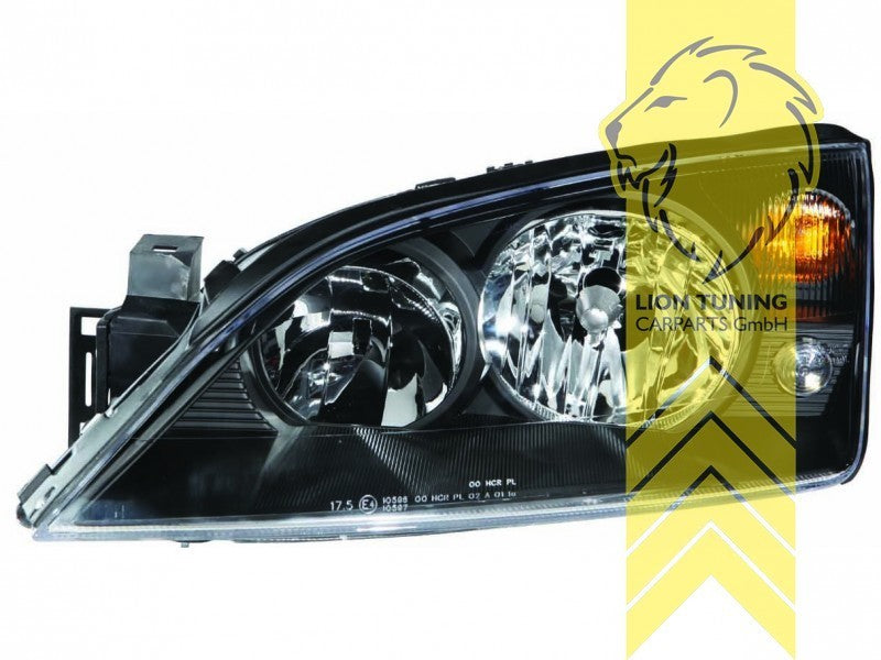 LT Pair Halogen Headlights Ford Mondeo 3 B5Y B4Y BWY Sedan SW Black LHD