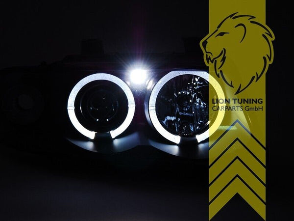 LT LED DRL Lightbar Halo Headlights Audi A4 B5 8D 94-98 Sedan Avant black LHD