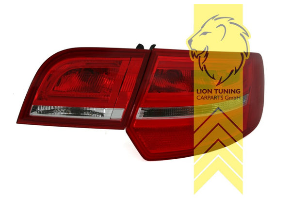 UK LT LED Lightbar Rear Lights Tail Lamps Audi A3 SB 8P 8PA 04-08 Red S3 LHD