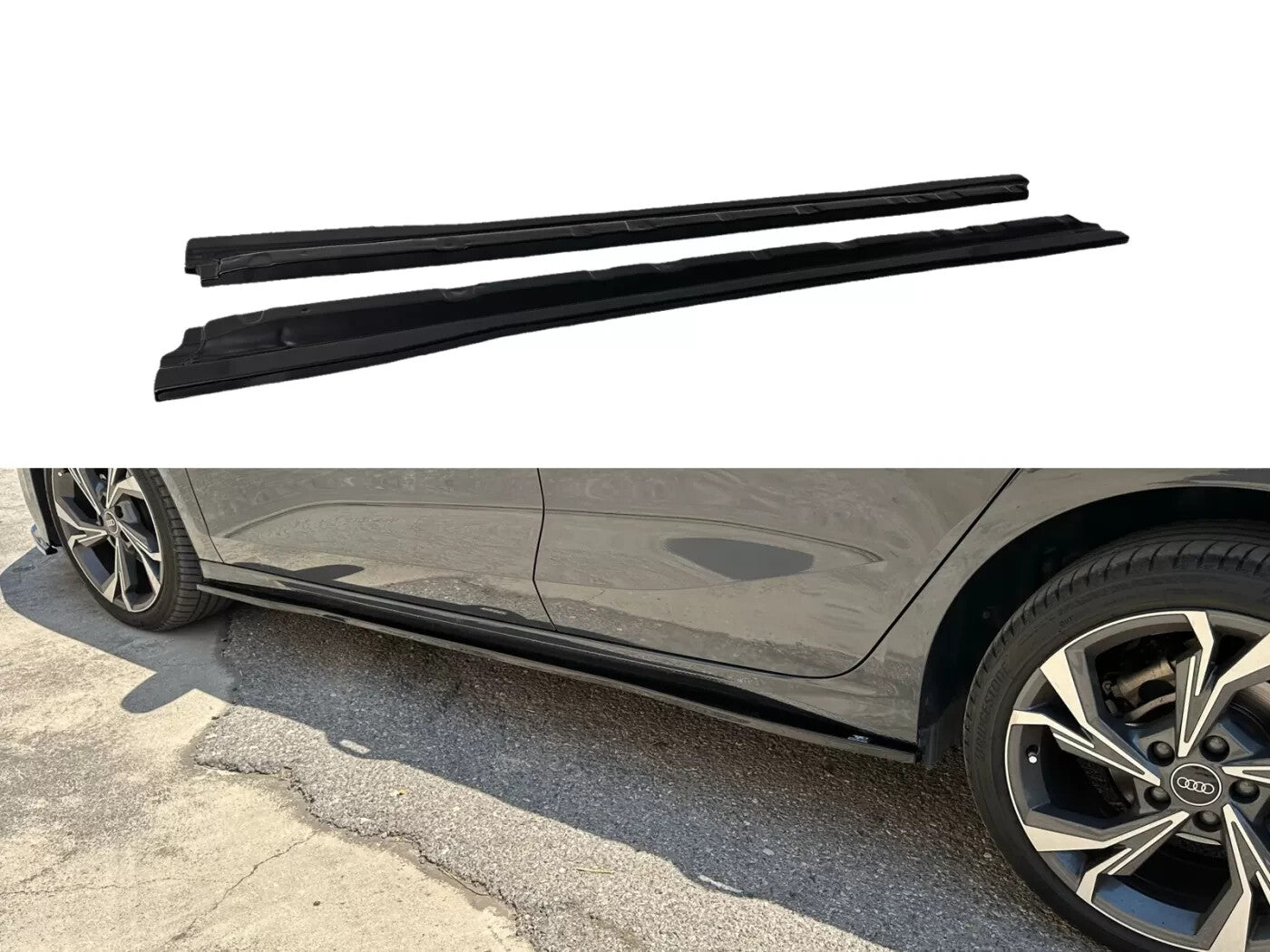 Motordrome Design Side Skirts Extensions Audi A3 8Y 2020+ Gloss Black