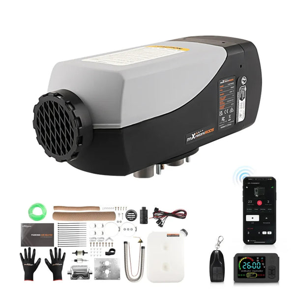 MXPR Air diesel Heater LCD 2KW 12V Trucks Motorhomes Campervan SUV App Start Up