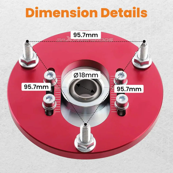 MXPR BMW E46 318 325i 325is M3 Coilover Kit Adjustable Camber Plates Pillow