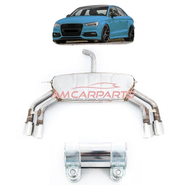 AMCP Stainless 304 Exhaust Muffler Silencer Backbox AUDI A3 8V Sedan 2013-2019
