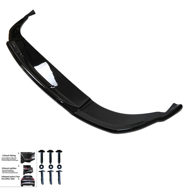 OW Rear Bumper Diffusor Splitter AUDI Q8 S-Line Mk1 2018-2023 Gloss Black