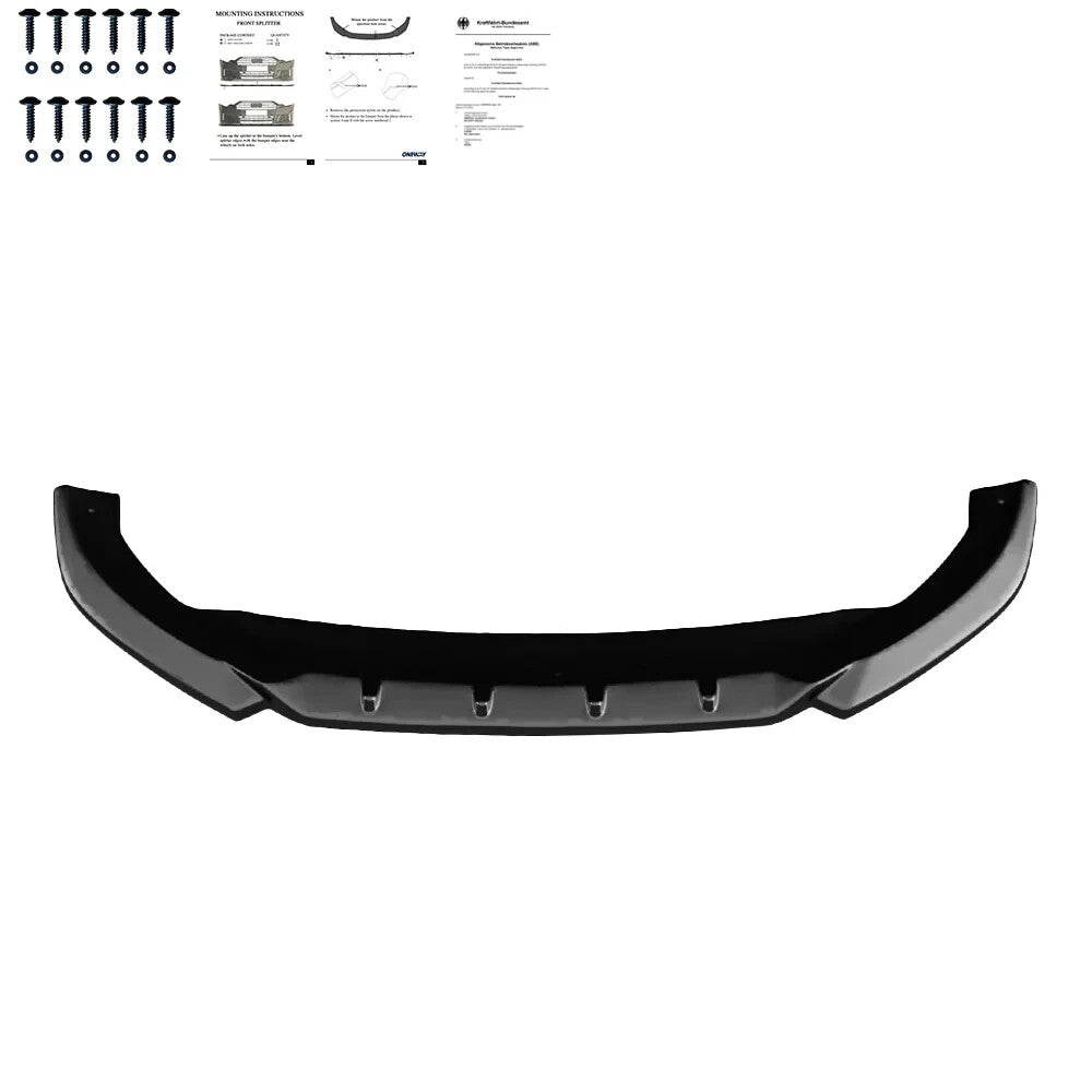 OW Front Bumper Splitter CUPRA Leon 20-24 ABE TUV ABS Gloss Black