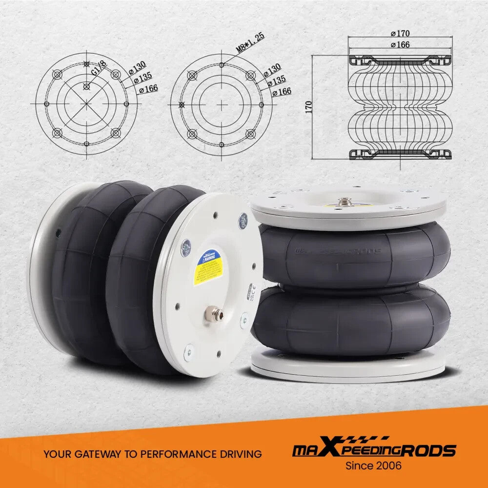 MXPR Air Suspension Spring KIT + Compressor Ford Transit 01-22 4 ton