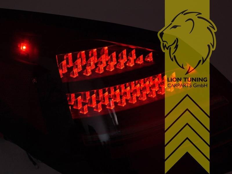 LT Pair LED DRL Lightbar Rear Lights Tail Lamps Mercedes Benz C-Class W205 14-21 black red LHD