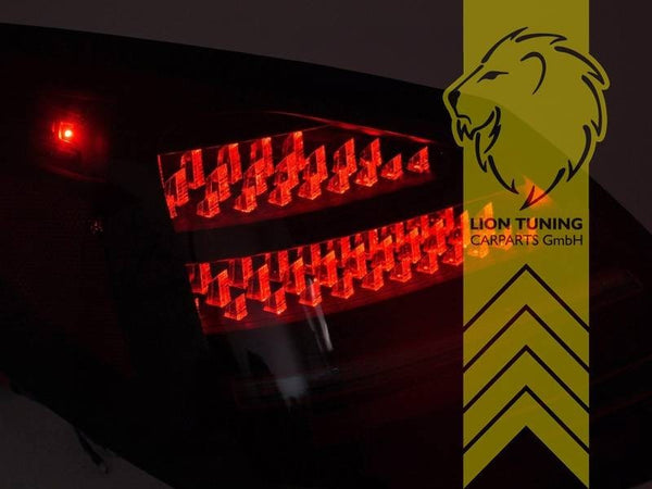 LT Pair LED DRL Lightbar Rear Lights Tail Lamps Mercedes Benz C-Class W205 14-21 black red LHD