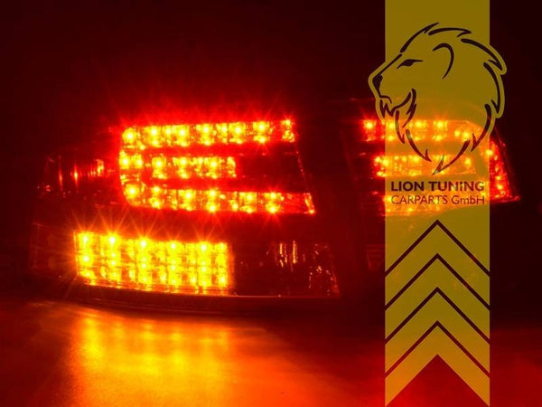 LT Pair LED DRL Lightbar Rear Lights Audi A4 B7 8E 04-08 sedan smoke black LHD