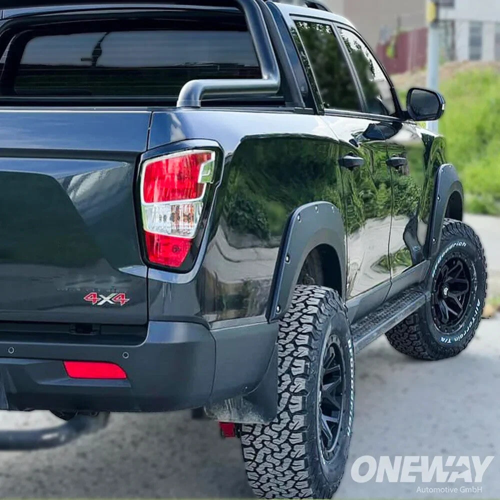 OW Fender Flares Wide Arch Kit SSANGYONG Musso Grand SWB 18-20 ABE TUV Black ABS