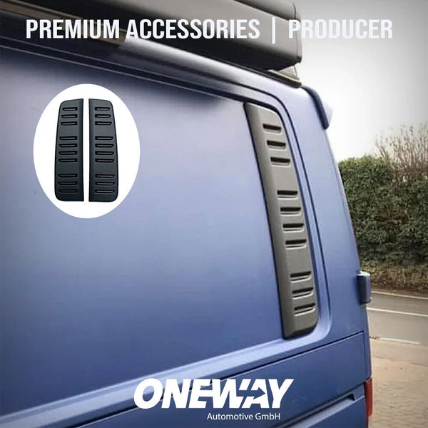 OW Side Air Vents Grilles VW Transporter T5.1 T6 10-19 ABS Matt Black 3M Tape