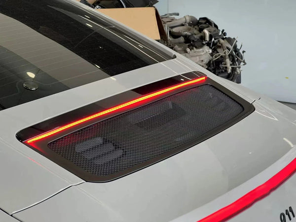 Porsche 991.2 ABS Carbon Fibre rear grille trim panel boot trunk engine cover