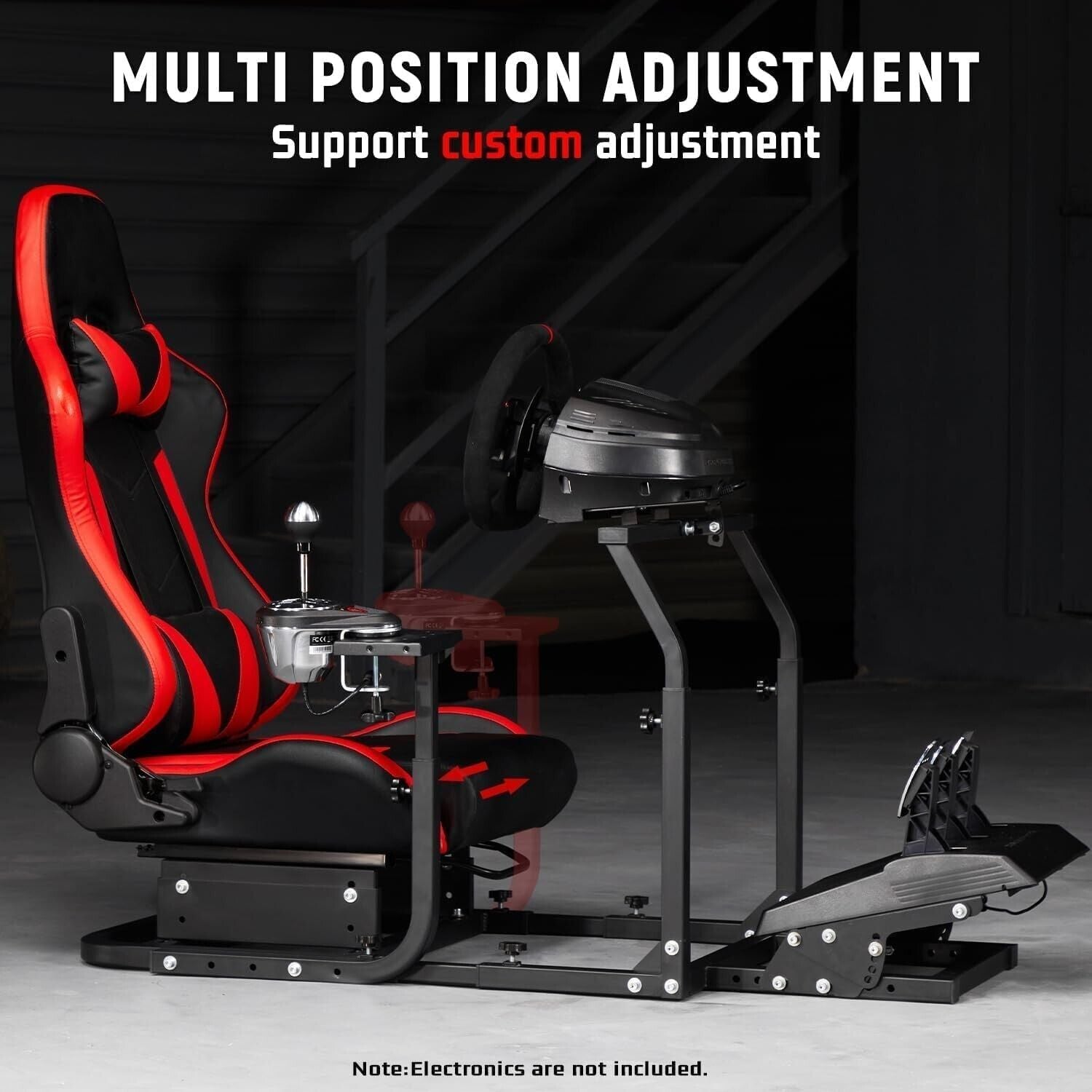 DRD Driving Game Sim Racing Frame Rig + Seat for Wheel Pedals Xbox PS PC