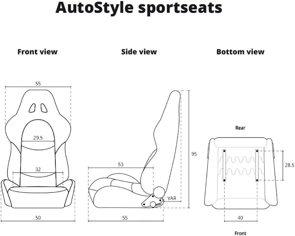 UK STOCK ATS DS x1 Universal CARBON STYLE EDITION Sports Universal Bucket Seat