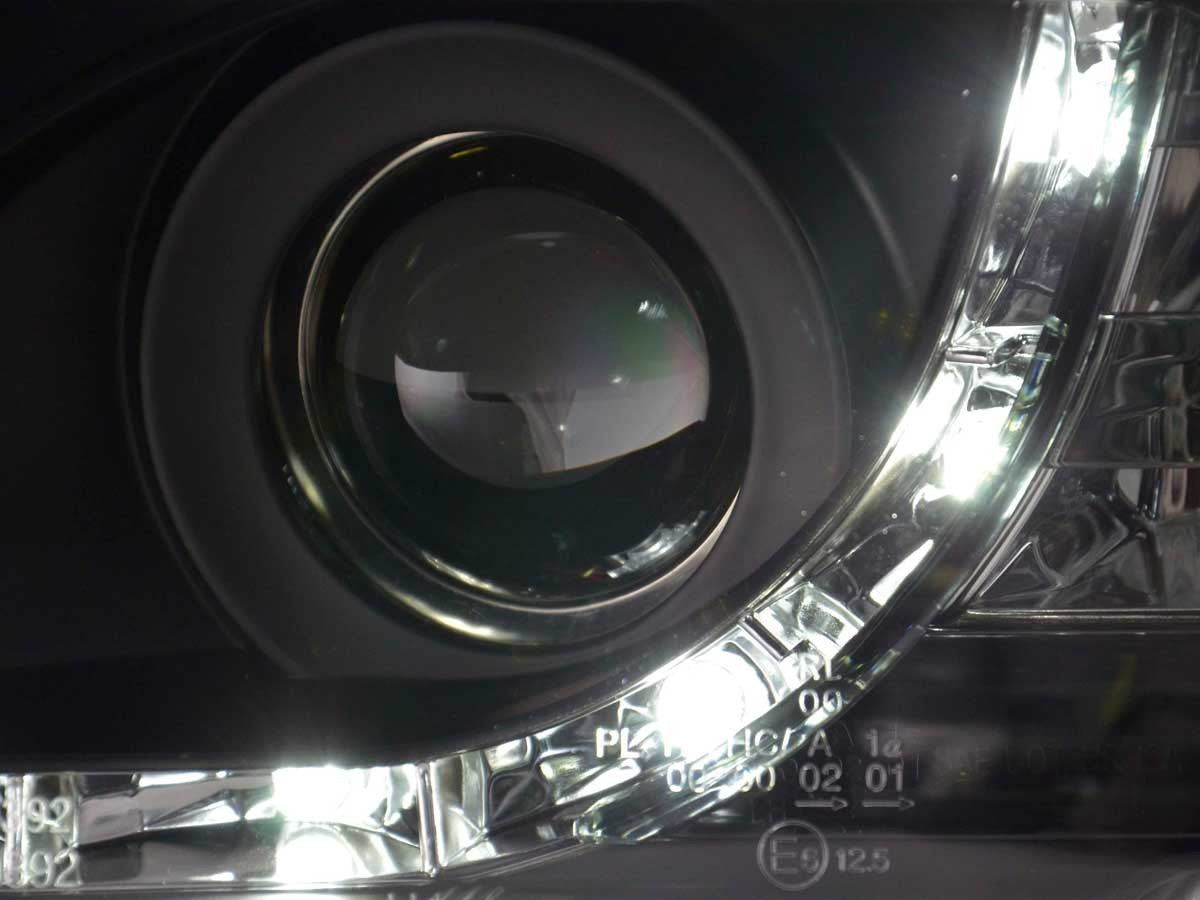 FK Pair LED DRL Lightbar Headlights BMW 3-series E36 Limo / Touring black RHD