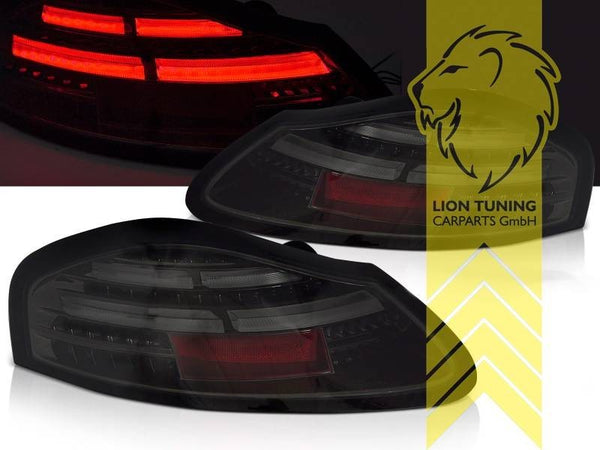 LT Pair LED Lightbar DYNAMIC Rear Lights Tail Lamps Porsche Boxster 986 96+ smoke LHD