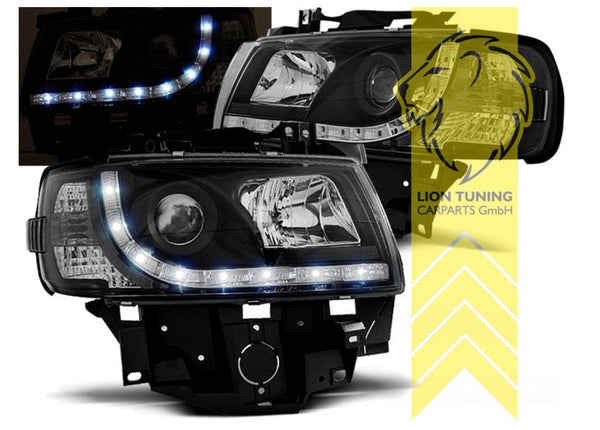 LT LED DRL Halo Angel Eye Headlights VW T4 Bus Multi Van Caravelle 96-03 LHD