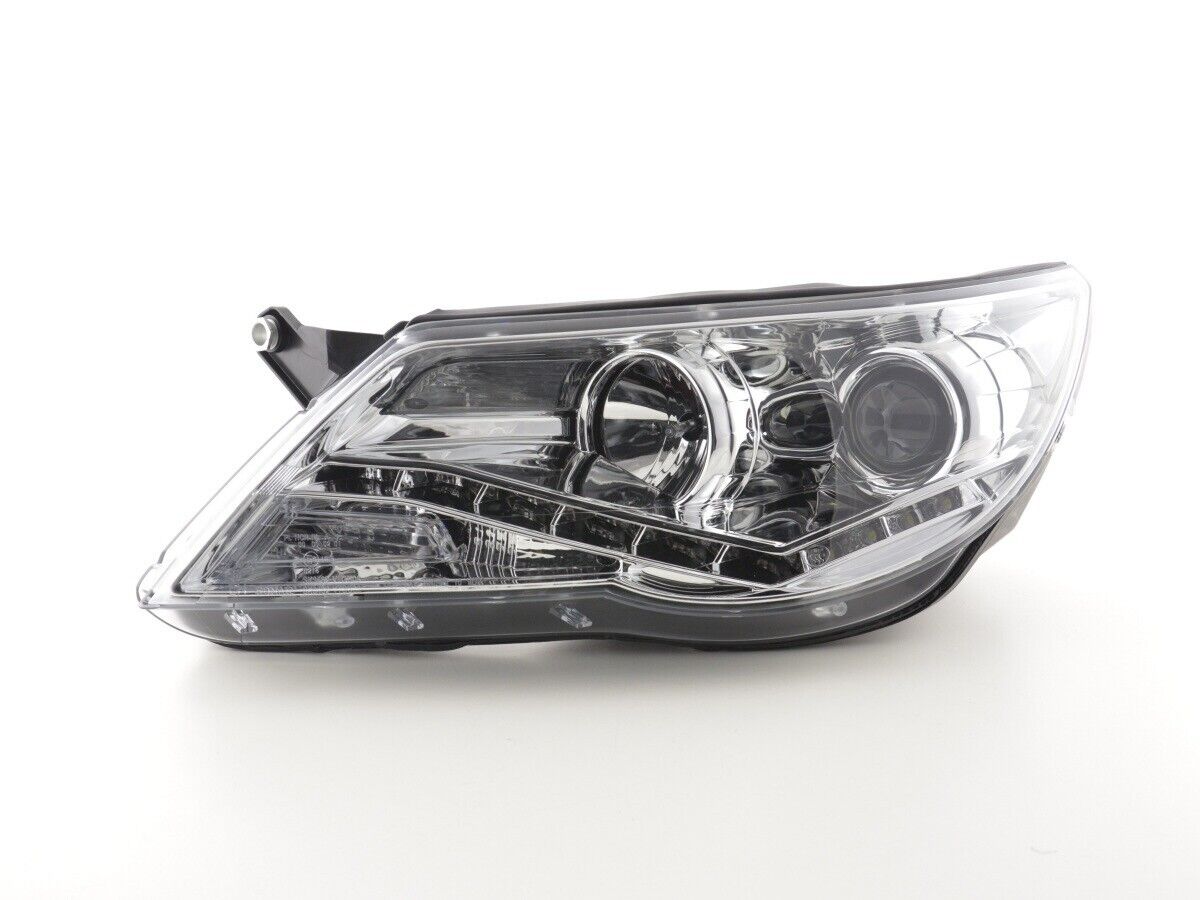 FK Pair LED DRL Lightbar Headlights VW Tiguan 5N 07-11 Chrome RHD