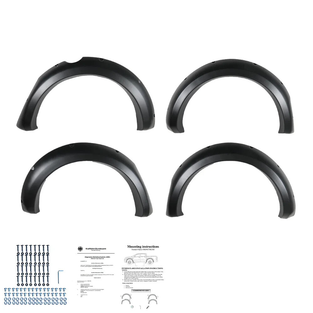OW Fender Flares Wide Arch Kit FIAT Fullback 2015-2019 + L200 Triton 5 ABS Black