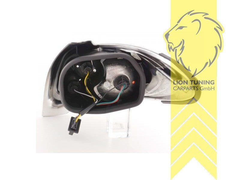 LT Pair Halogen Rear Lights Tail Lamps Peugeot 206 2A/C 98-07 black Red LHD