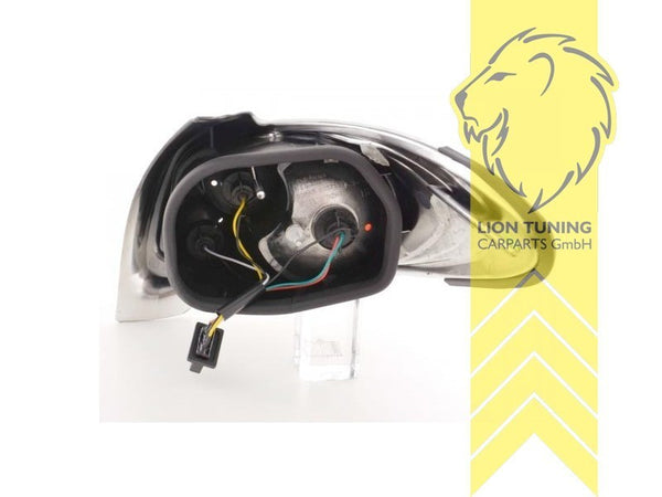 LT Pair Halogen Rear Lights Tail Lamps Peugeot 206 2A/C 98-07 black Red LHD