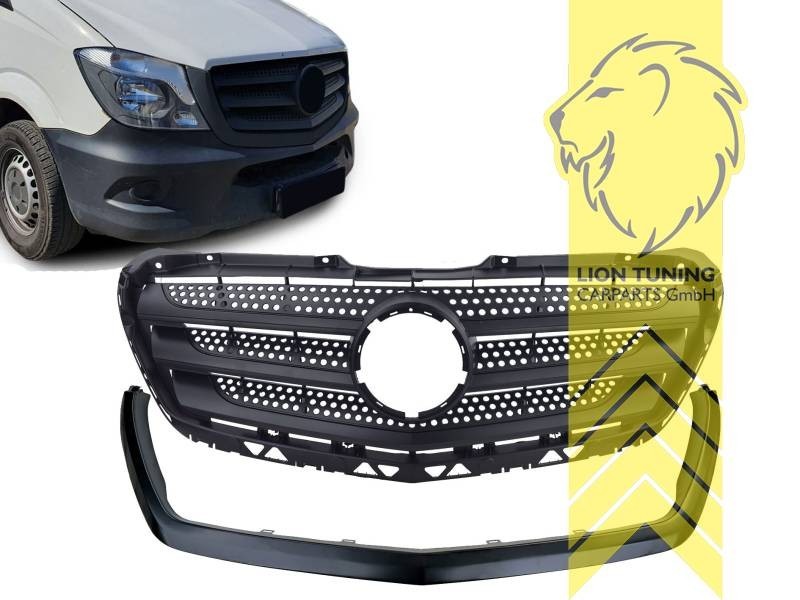 LT front bumper air intake grille radiator grill Mercedes Sprinter W906 FL Matte