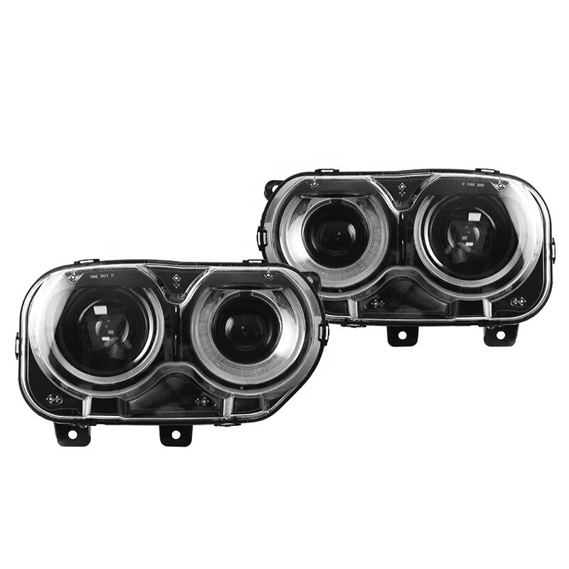 JLC LD902090 Pair 15-19 Dodge Challenger Headlights Halo OE Style